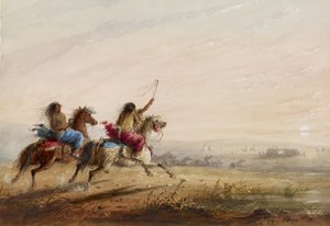 Indian Girls: Racing by Alfred Jacob Miller
