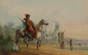 Indian Returning to Camp with Game by Alfred Jacob Miller