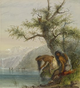 Indian Toilet by Alfred Jacob Miller