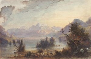 Lake Scene, Rocky Mountains