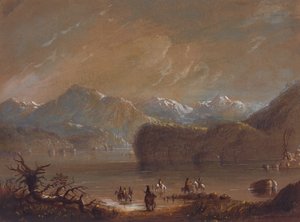 Lake, Wind River Mountains, c.1837 by Alfred Jacob Miller