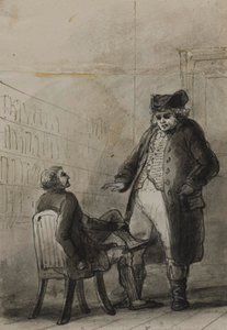 Samuel Johnson and Thomas Davies in a Bookshop (from James Boswell, Life of Samuel Johnson, 1791)