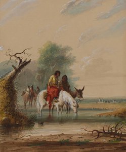 Scene on Big Sandy River by Alfred Jacob Miller