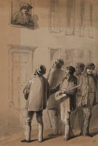 Serenaders Under the Wrong Window by Alfred Jacob Miller