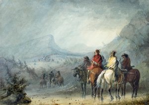 Storm: Waiting for the Caravan by Alfred Jacob Miller