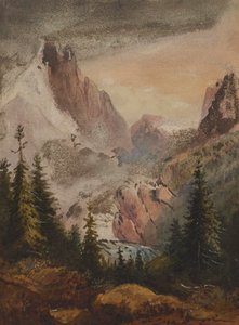 View of Mountains by Alfred Jacob Miller