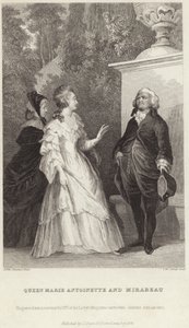 Queen Marie Antoinette and Honore Gabriel Riqueti by Alfred Johannot