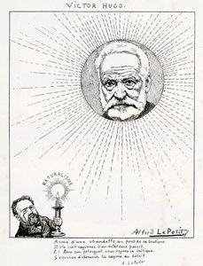 Caricature of Victor Hugo and Emile Zola