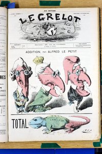 Cover of Le Grelot, number 32, Satirical in Colors by Alfred Le Petit