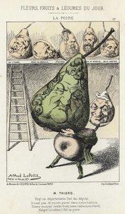 La Peire: Cartoon on Thiers - illustration from 14/02/1871 by Alfred Le Petitty, in 