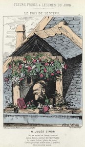 Le Peas de Fragreur: Caricature about Jules Simon (1814 - 1896) - Illustration from 12/01/1871 in 