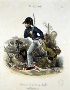Polytechnician During the Revolution of 1830 by Lemercier by Alfred Leon Lemercier