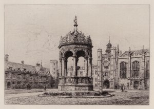 Cambridge: The Great Court of Trinity College by Alfred Louis Brunet Debaines