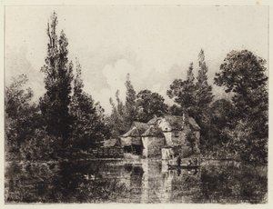 Iffley Mill by Alfred Louis Brunet Debaines
