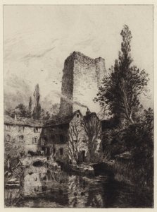 Oxford Castle by Alfred Louis Brunet Debaines