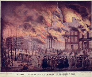 The Great Fire of New York, 1835 by Alfred M. Hoffy
