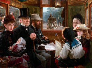 An Omnibus Ride to Piccadilly Circus Mr Gladstone Travelling with Ordinary Passengers