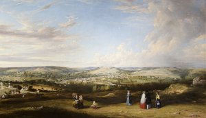 Stroud from near Rodborough Fort, Gloucestershire by Alfred Newland Smith