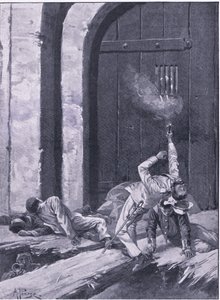Delhi: Lieutenant Salkeld, Bengal Engineers blowing up the Kashmir Gate