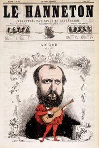 The May 1867 chabiner. Cartoon by Charles Gounod (1818 - 1893), French composer. by Alfred le Petit
