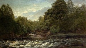 The Salmon Pool (Salmon Pool on the Spean, Scotland) by Alfred Pizzey Newton