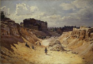 The opening of Avenue Junot, in Montmartre, circa 1910 by Alfred Renaudin