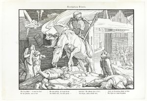 Also a Dance of Death, plate VII by Alfred Rethel