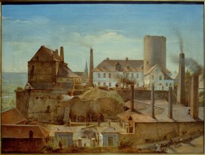 The Harkort Factory at Burg Wetter on the Ruhr by Alfred Rethel