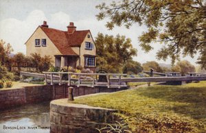 Benson Lock River Thames by Alfred Robert Quinton