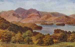 Skiddaw and Keswick from Brandelhow Park, Lake District by Alfred Robert Quinton