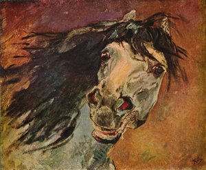 Head of an Andalusian Horse by Alfred Roll