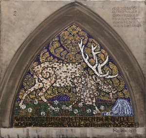 The Deer at the Spring by Alfred Roller