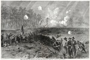 Army of the Potomac--The Struggle for the Salient, near Spottsylvania, Virginia. May 12, 1864, from Harper