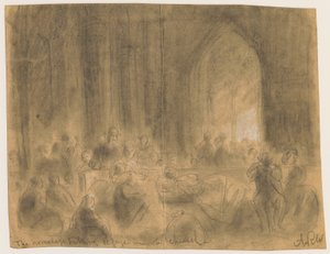 The homeless taking refuge in a church during the Chicago Fire of 1871