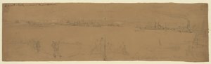Transports at Alexandria removing troops by Alfred Rudolph Waud