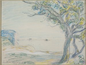 Trees by the Sea by Alfred Sisley
