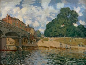 Bridge at Hampton Court by Alfred Sisley