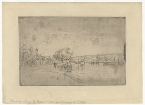 View of the River Loing with Boats from the Shore