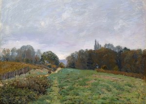 Landscape near Louveciennes. 1873 by Alfred Sisley