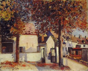 Moret-sur-Loing (Rue de Fosses) by Alfred Sisley