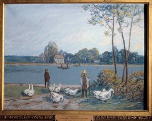 On the Edge of the Loing by Alfred Sisley