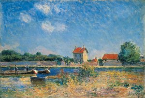 The Banks of the Canal du Loing at Saint-Mammes by Alfred Sisley