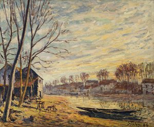 The Boatyard at Matrat by Alfred Sisley