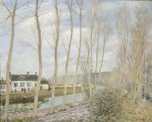 The Canal du Loing at Moret by Alfred Sisley