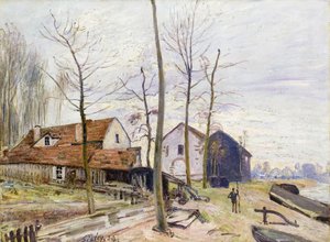 The Mills of Moret, with Rising Sun, 1889