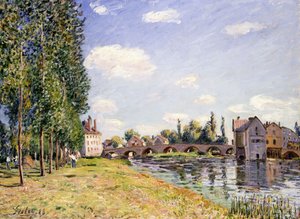 The Moret Bridge in the summer