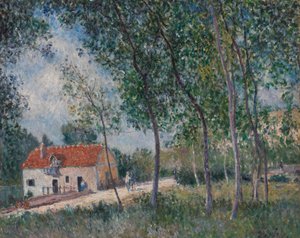 The Road from Moret to Saint-Mammès by Alfred Sisley