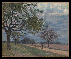 The Road from Versailles to Louveciennes by Alfred Sisley