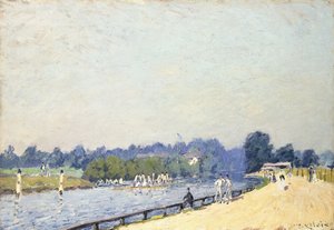 The Road to Hampton Court by Alfred Sisley