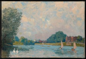 The Thames at Hampton Court by Alfred Sisley